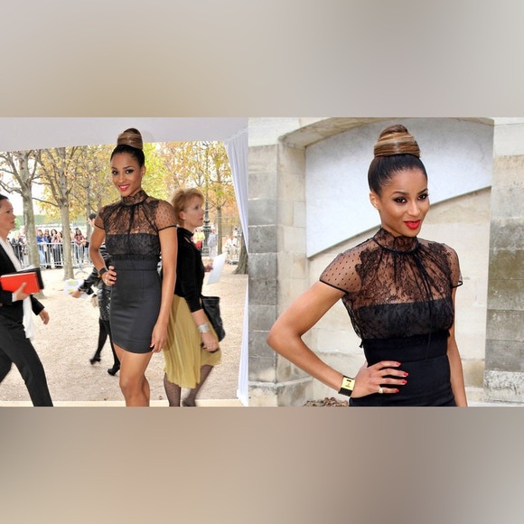 To Die For! Valentino Black Lace Dress (Seen on Ciara!) Size 4 (IT 40) $2990 - Picture 8 of 11